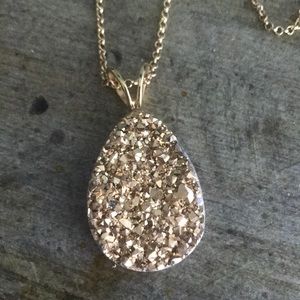 Marcia Moran Gold Druzy Pendant
